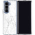 White Marble Galaxy Z Fold5 5G Clear Case