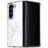 White Marble Galaxy Z Fold5 5G Clear Case