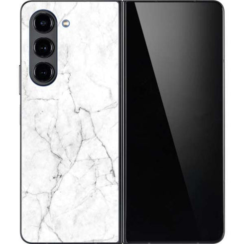 White Marble Galaxy Z Fold5 5G Skin