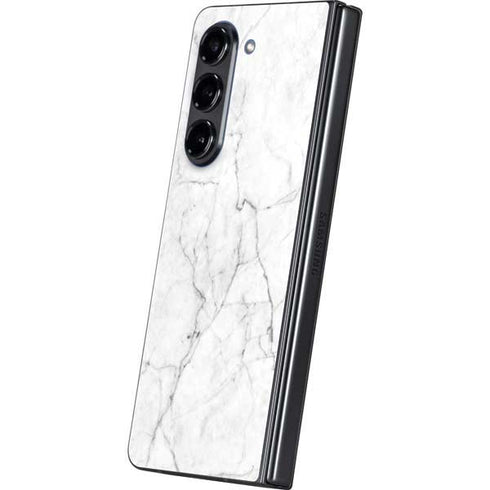 White Marble Galaxy Z Fold5 5G Skin