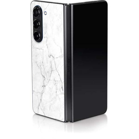 White Marble Galaxy Z Fold5 5G Skin