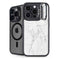 White Marble iPhone 15 Pro Kickstand Case