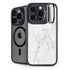 White Marble iPhone 15 Pro Kickstand Case