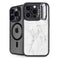 White Marble iPhone 15 Pro Max Kickstand Case