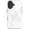 White Marble iPhone 16 Plus Impact Case