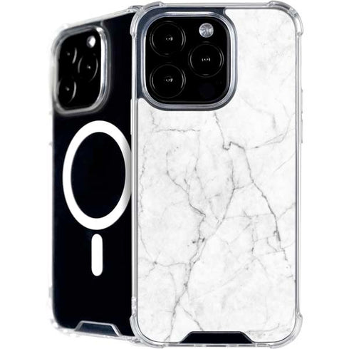 White Marble iPhone 16 Pro MagSafe Case