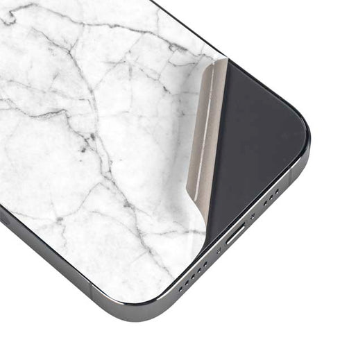 White Marble iPhone 16 Pro Skin