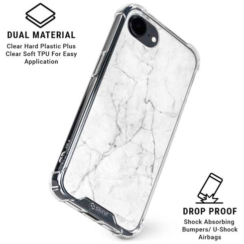 White Marble iPhone 16e Clear Case