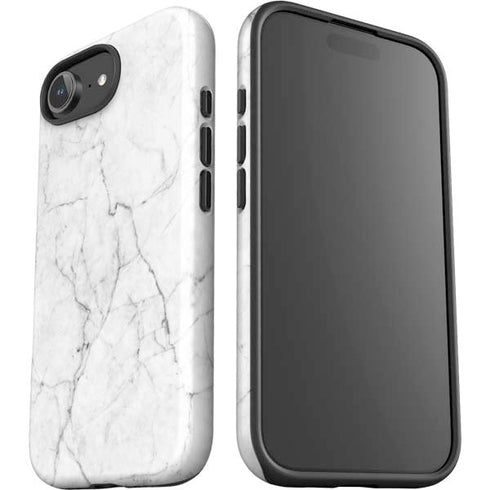 White Marble iPhone 16e Impact Case