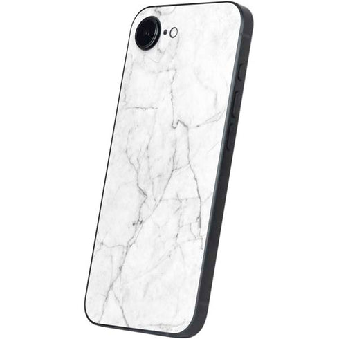 White Marble iPhone 16e Skin