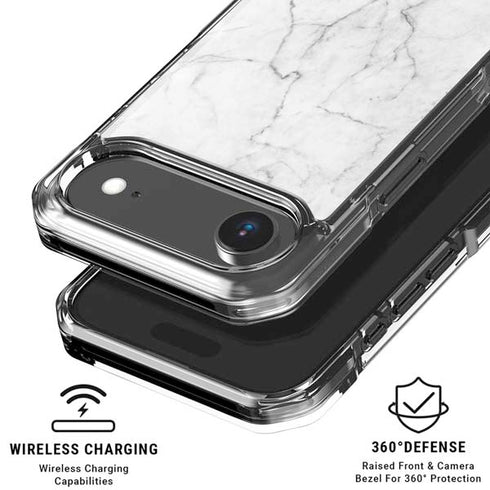 White Marble iPhone 17 Air Clear Case