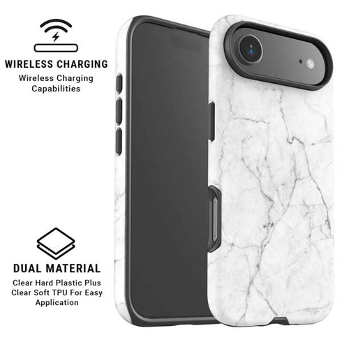 White Marble iPhone 17 Air Magsafe Impact Case