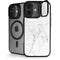 White Marble iPhone 17 Kickstand Case