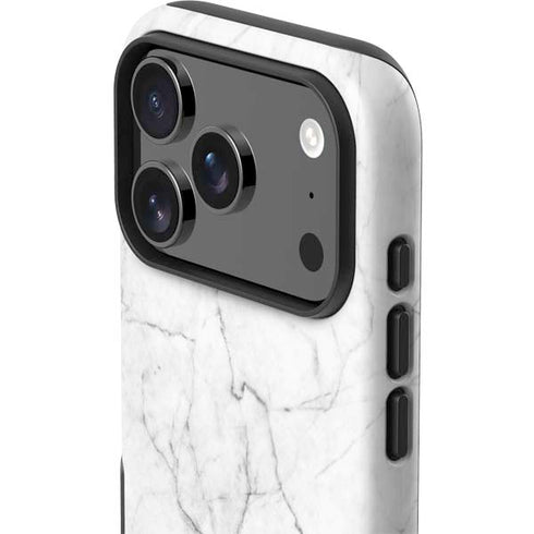White Marble iPhone 17 Pro Impact Case