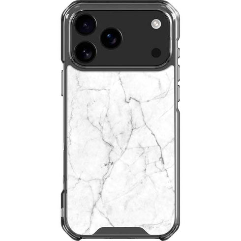 White Marble iPhone 17 Pro Max Clear Case