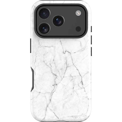 White Marble iPhone 17 Pro Max Impact Case