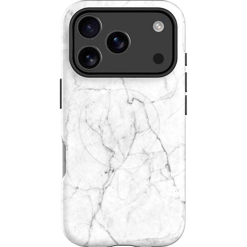 White Marble iPhone 17 Pro Max Magsafe Impact Case