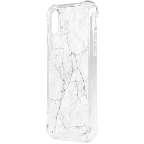 White Marble iPhone XS Clear Case