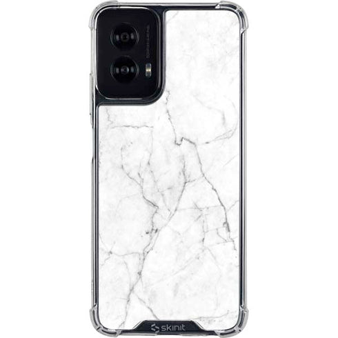 White Marble Moto G Power 5G (2024) Clear Case