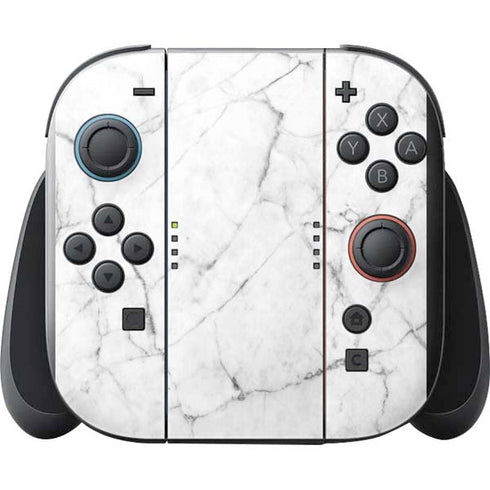 White Marble Nintendo Switch 2 (2025) with Joy-Con Skin