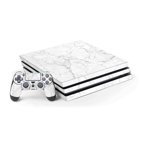 White Marble PlayStation PS4 Skins