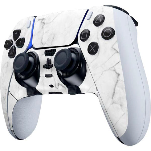 White Marble PS5 DualSense Edge Pro Controller Skin