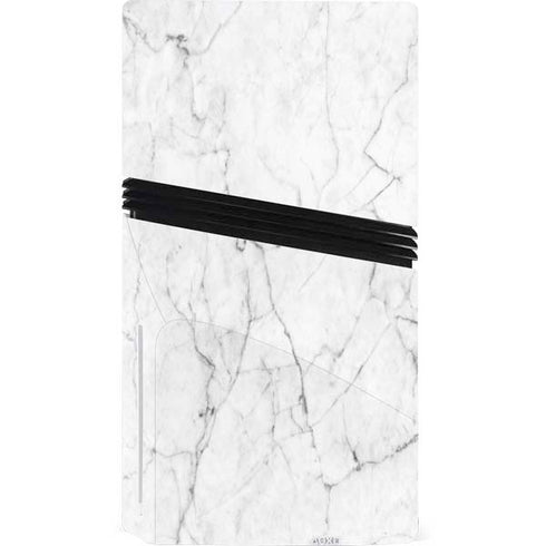 White Marble PS5 Pro Disk Bundle Skin