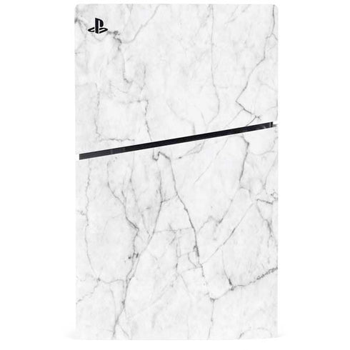 White Marble PS5 Slim Digital Edition Console Skin