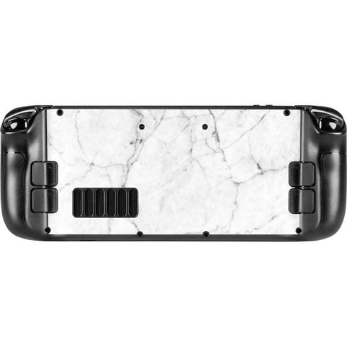 White Marble Steam Deck Handheld Gaming Computer OLED Skin