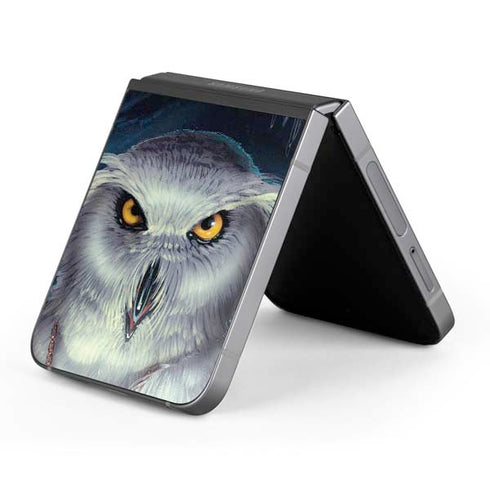 White Owl by Ed Beard Jr Galaxy Z Flip6 Skin