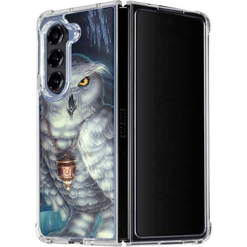 White Owl by Ed Beard Jr Galaxy Z Fold5 5G Clear Case