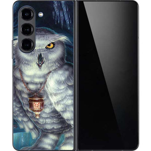 White Owl by Ed Beard Jr Galaxy Z Fold5 5G Skin
