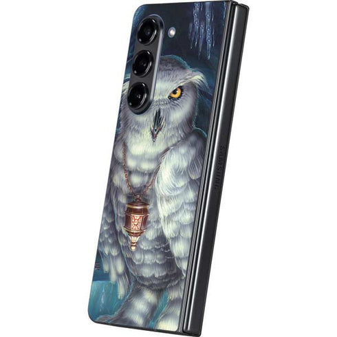White Owl by Ed Beard Jr Galaxy Z Fold5 5G Skin