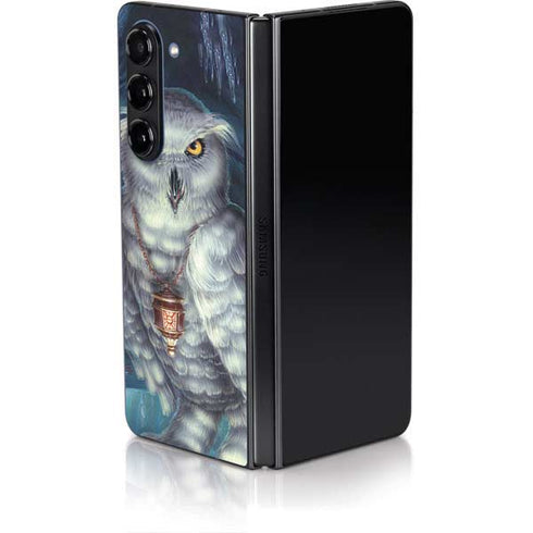 White Owl by Ed Beard Jr Galaxy Z Fold5 5G Skin