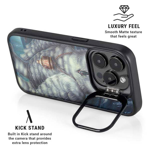 White Owl by Ed Beard Jr iPhone 13 Pro Max Kickstand Case