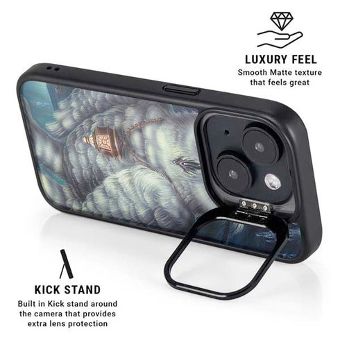 White Owl by Ed Beard Jr iPhone 14 Kickstand Case