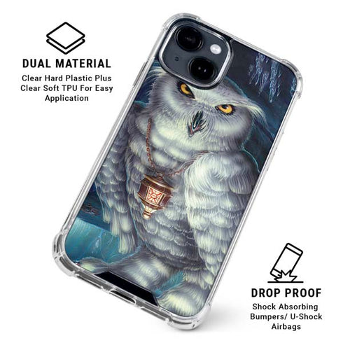 White Owl by Ed Beard Jr iPhone 15 Clear Case