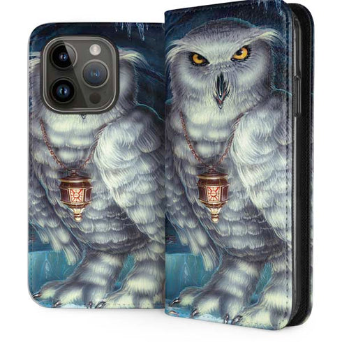 White Owl by Ed Beard Jr iPhone 15 Pro Folio Case