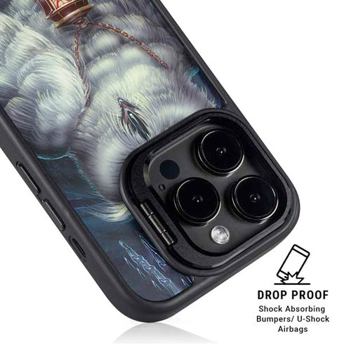 White Owl by Ed Beard Jr iPhone 15 Pro Max Kickstand Case