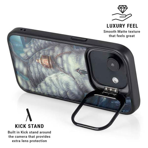 White Owl by Ed Beard Jr iPhone 16e Kickstand Case