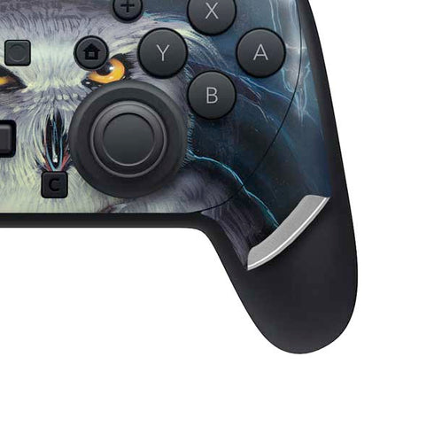 White Owl by Ed Beard Jr Nintendo Switch 2 (2025) Pro Controller Skin