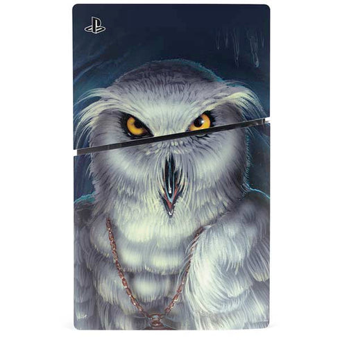 White Owl by Ed Beard Jr PS5 Slim Digital Edition Console Skin