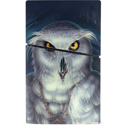 White Owl by Ed Beard Jr PS5 Slim Digital Edition Console Skin