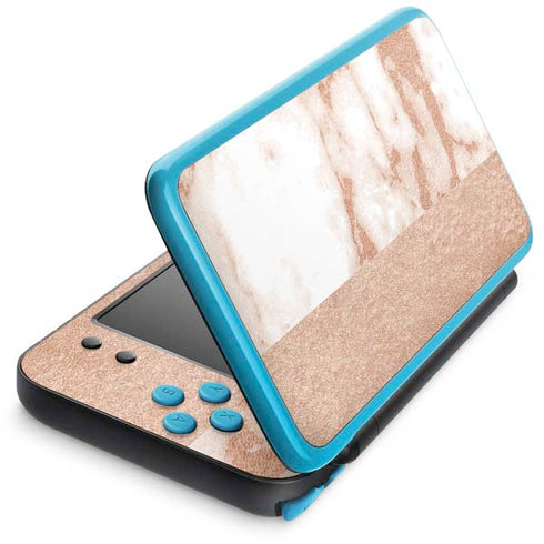 White Rose Gold Marble Nintendo Skins