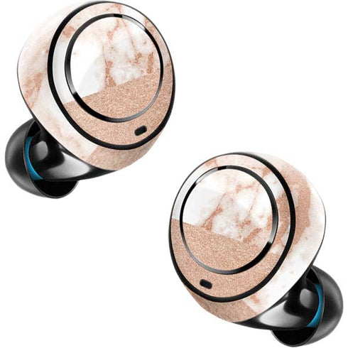 White Rose Gold Marble Amazon Echo Buds Skin
