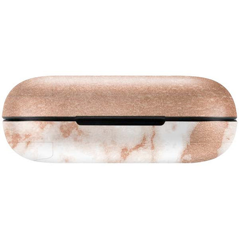 White Rose Gold Marble Amazon Echo Buds Skin