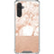 White Rose Gold Marble Galaxy A17 Clear Case
