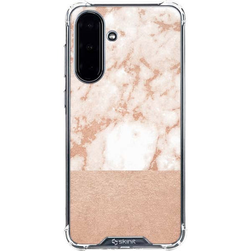 White Rose Gold Marble Galaxy A36 5G Clear Case