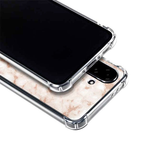 White Rose Gold Marble Galaxy A36 5G Clear Case