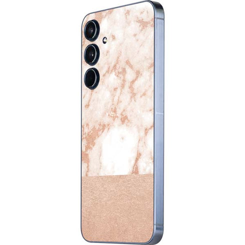 White Rose Gold Marble Galaxy A36 5G Skin